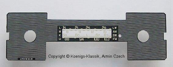 Skalenscheibe Becker Europa, Mexico, Grand Prix 470V1010, baugleich 240V1045