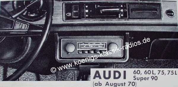 Blaupunkt Frankfurt for Audi 60 75 Super 90