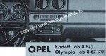 Blaupunkt Frankfurt f�r Opel Kadett ab 8/67