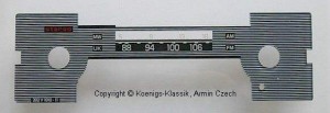 Skalenscheibe Becker Mexico Cassette Vollstereo #202V1010