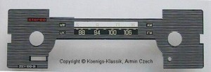 Skalenscheibe Becker Mexico Cassette Vollstereo #202V1010