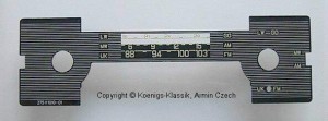 Skalenscheibe Becker Monza Cassette #275V1010