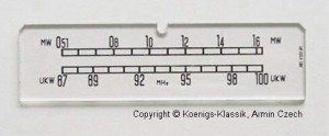 Skalenscheibe f�r Becker Mexico R�hre #281V151