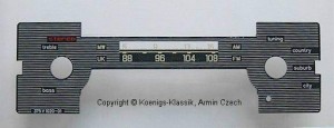 Skalenscheibe Becker Mexico Cassette Vollstereo Export #375V1020
