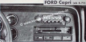 Blaupunkt Frankfurt f�r Ford Capri ab 8/72