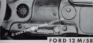 Blaupunkt Frankfurt f�r Ford 12M /58