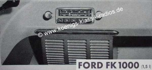 Blaupunkt Frankfurt f�r Ford FK 1000