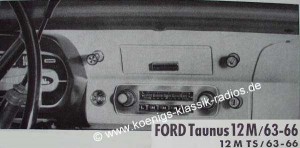 Blaupunkt Frankfurt f�r Ford Taunus 12M, 1963-66