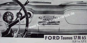 Blaupunkt Frankfurt f�r Ford Taunus 17M /65