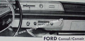 Blaupunkt Frankfurt f�r Ford Consul / Corsair