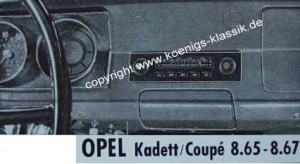 Blaupunkt Frankfurt f�r Opel Kadett Typ 2