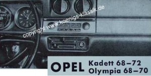 Blaupunkt Frankfurt f�r Opel Kadett und Olympia ab 1968