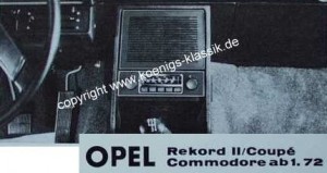 Blaupunkt Frankfurt f�r Opel Rekord II + Commodore ab 1/72