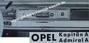 Blaupunkt Frankfurt f�r Opel Kapit�n A und Admiral A