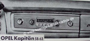 Blaupunkt Frankfurt f�r Opel Kapit�n 1958-63