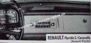 Blaupunkt Frankfurt f�r Renault Floride / Caravelle