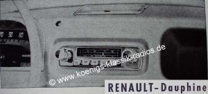 Blaupunkt Frankfurt f�r Renault Dauphine