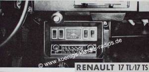 Blaupunkt Frankfurt f�r Renault 17