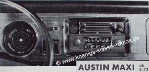 Blaupunkt Frankfurt f�r Austin Maxi