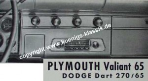 Blaupunkt Frankfurt f�r Plymouth Valiant / Dodge Dart 270