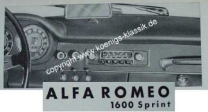 Blaupunkt Frankfurt f�r Alfa Romeo 1600 Sprint