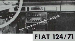Blaupunkt Frankfurt f�r Fiat 124 /71