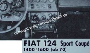 Blaupunkt Frankfurt f�r Fiat 124 Sport Coupe