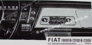 Blaupunkt Frankfurt f�r Fiat 1800 B, 2100 B, 2300