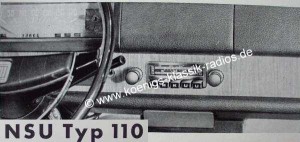 Blaupunkt Frankfurt f�r NSU 110