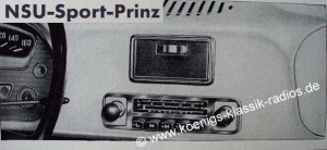 Blaupunkt Frankfurt f�r NSU Sport-Prinz