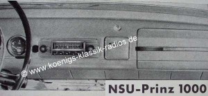 Blaupunkt Frankfurt f�r NSU Prinz 1000