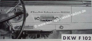 Blaupunkt Frankfurt f�r DKW F 102