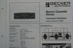 Schaltplan Mexico Cassette > H100001