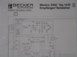 Schaltplan Mexico 2000 Typ 1430 Empf�nger  /Verst�rker > A8310001