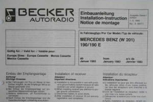 Einbauanleitung mercedes